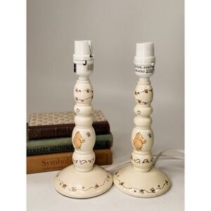 Vintage Classic Winnie The Pooh Lamp Honey Pot Nursery Set Of 2